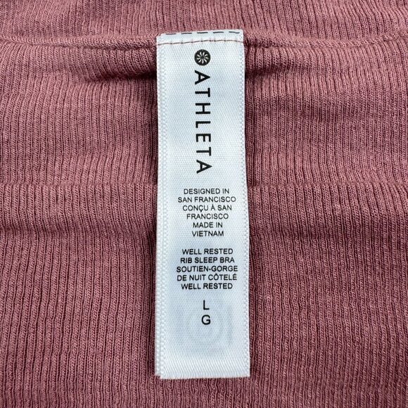 Athleta Well Rested Rib Sleep Bra Large Bundle of 2 Bralettes Modal Cozy Comfy - Picture 4 of 10